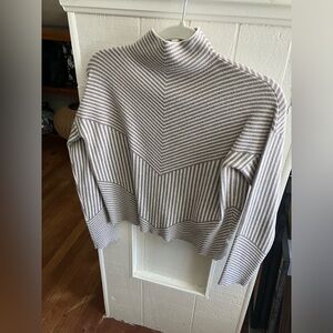 Unique Striped Mock-Neck Sweater by Cynthia Rowley